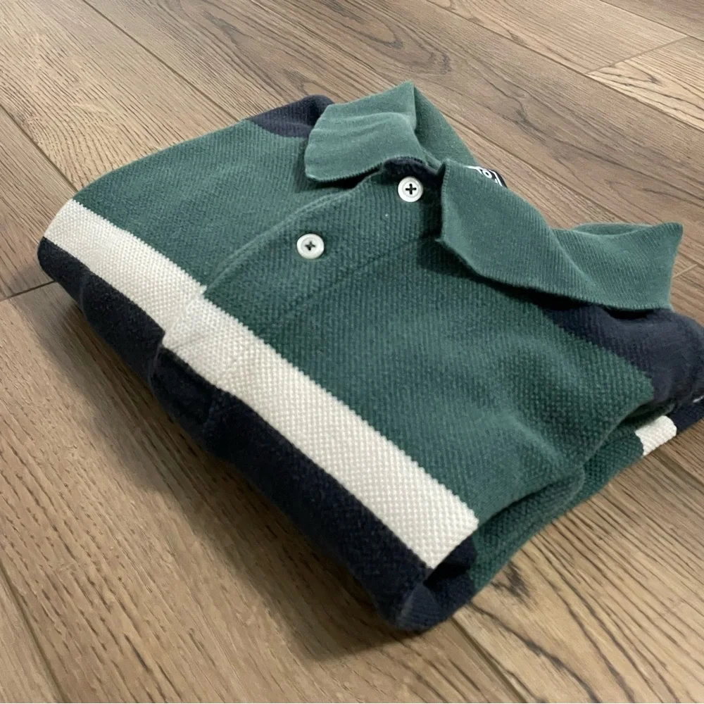 Polo by Ralph Lauren Green Blue Stripe Polo‎ Shirt